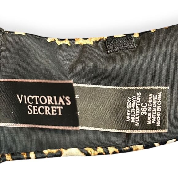 VICTORIA’S SECRET Women’s Leopard Print Very Sexy Multiway Strapless Bra Size 36 - Picture 3 of 5